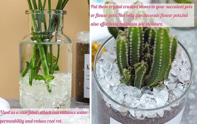 Clear Quartz Healing Crystal Chips Bulk Gemstones Sets Tumbled Crushed Stones - Image 3