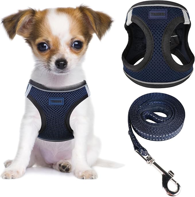 YIMEIS Dog Harness and Leash Set, No Pull Soft Mesh Pet Harness, Reflective by YIMEIS