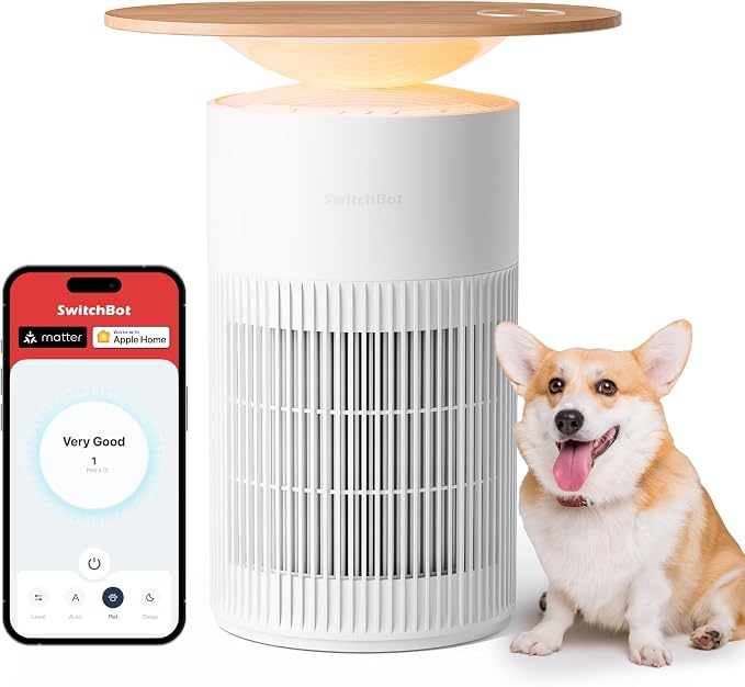 SwitchBot Air Purifier Table for Home up to 3620 ft², HEPA Air Purifier by SwitchBot