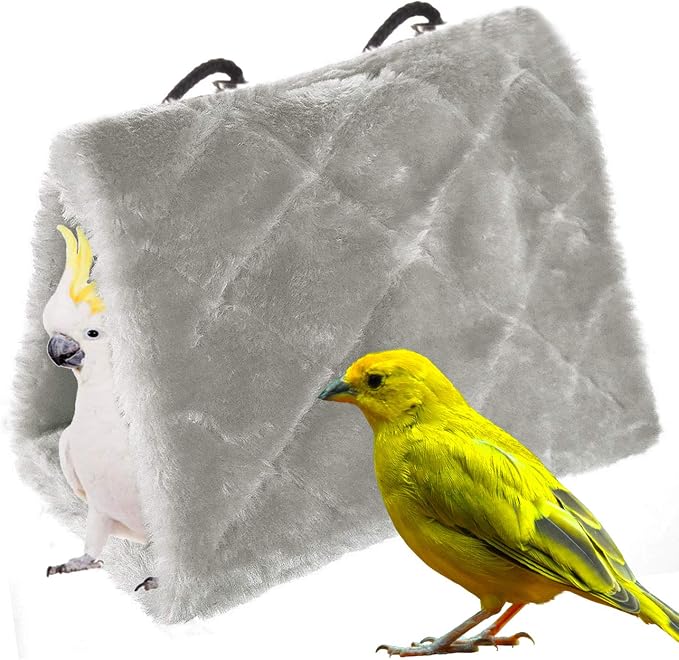 MOACC Winter Warm Bird Nest House Shed Hut Hanging Hammock Finch Cage Plush - Image 2