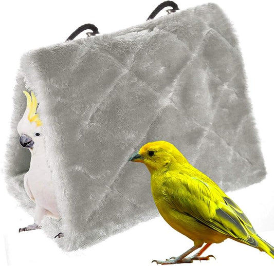 MOACC Winter Warm Bird Nest House Shed Hut Hanging Hammock Finch Cage Plush - Image 2