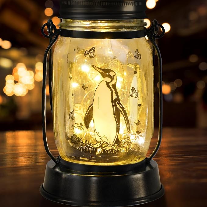 Penguin Gifts for Women/Men Penguin Solar Lanterns Mom Birthday Animal Lovers - Image 8