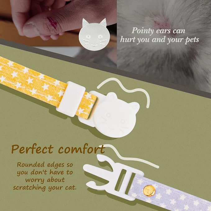 2 Pack Cotton Breakaway Cat Collar - Image 6