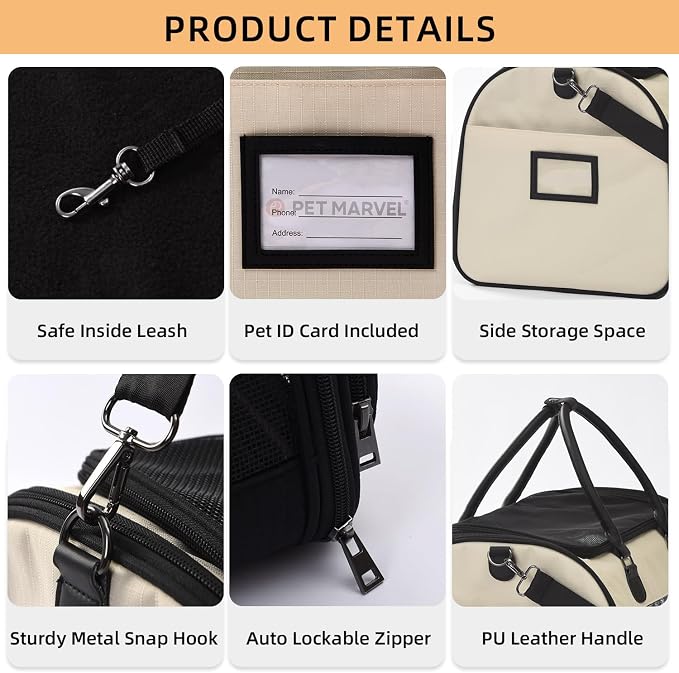 PET MARVEL Cat Carrier Soft Sided Large - Image 3