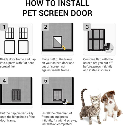PETLESO Small Pet Door for Screen & Sliding Doors - Image 7