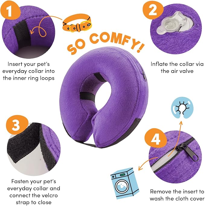 BENCMATE Inflatable Dog Cone Collar Alternative, Soft Dog Cone - Image 2