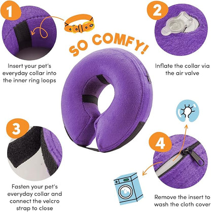 BENCMATE Inflatable Dog Cone Collar Alternative, Soft Dog Cone - Image 2