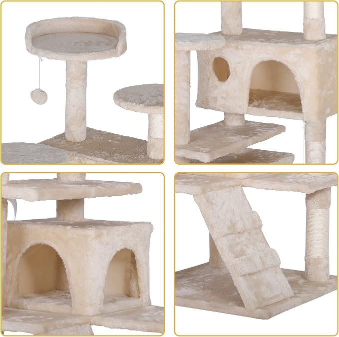 Premium Cat Tree 54-Inch Tall, Large Cat Condo Furniture - Image 2