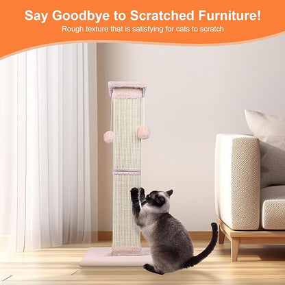 Cat Scratching Post 33 Inch Nature Sisal Cat Scratch Post - Image 3