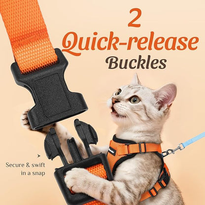 Dooradar Cat Harness and Leash Set, Escape Proof Safe Adjustable Kitten Vest - Image 4