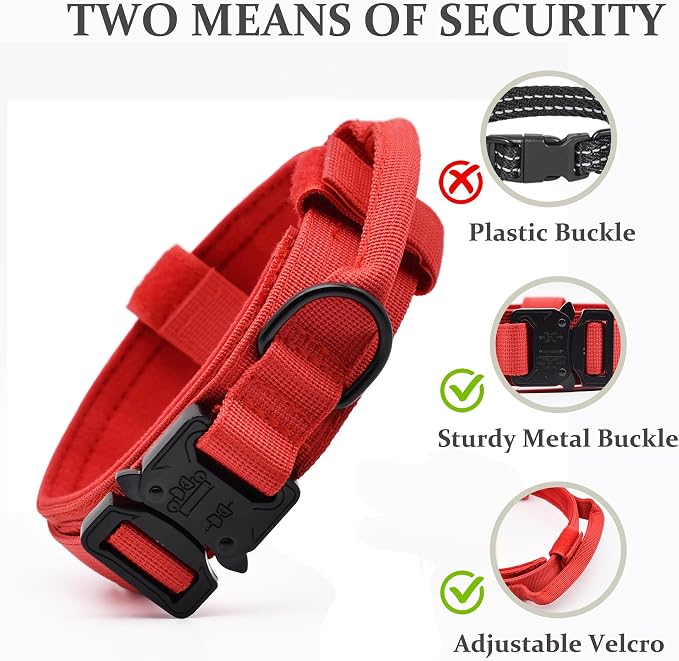 Tactical Dog Collar, Adjustable Military Training Nylon Dog Collar - Image 4