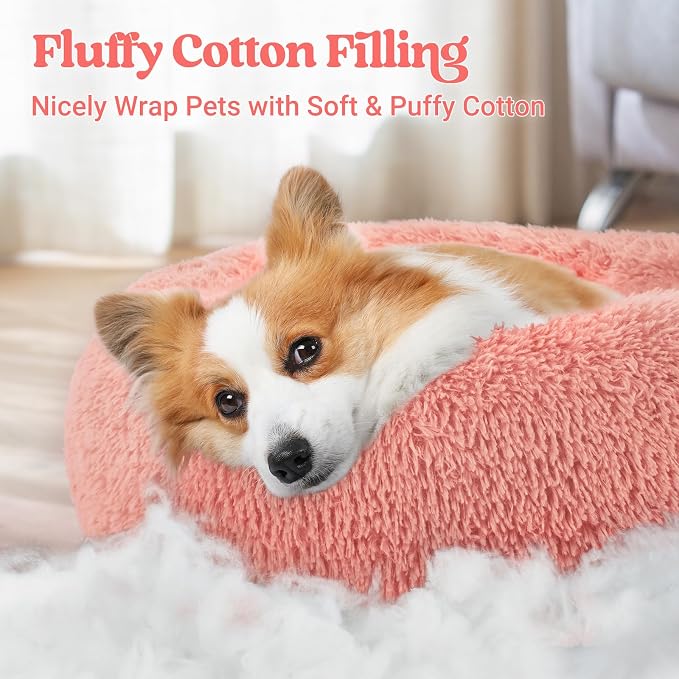 rabbitgoo Calming Dog Bed for Small Medium, 30 inches Pet Bed Machine Washable - Image 3