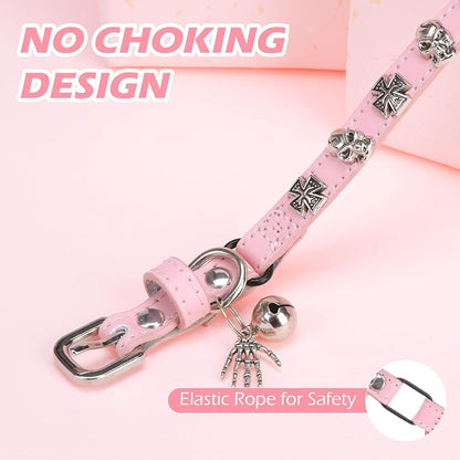 EXPAWLORER Cat Collar for Girl Boy Cats- Adjustable Leather Pet Collar - Image 5