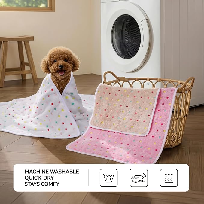 LINENLUX 1 Pack 3 Blankets Super Soft Fluffy Premium Fleece Dog Blankets - Image 4