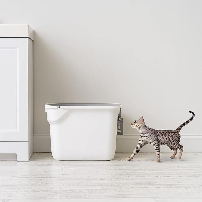 IRIS USA Cat Litter Box, Large Cat Box Enclosure, Top Entry - Image 5