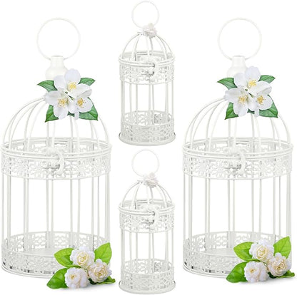 Sliner 4 Pcs Birdcage Candle Holder Valentine Decorative Bird Cages by Sliner
