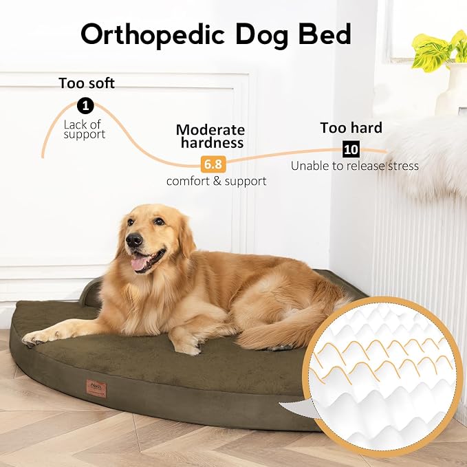 Large Orthopedic Dog Bed with Sides XXXL Dog Beds with Removable Washable Cover - Image 2