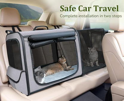 Pecute Dog Car Carrier Stable and Light Weight, Expandable Extra Space Dog - Image 4
