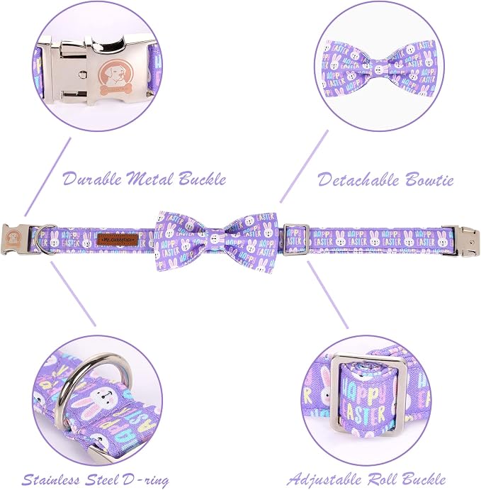 MR. CHUBBYFACE Easter Dog Collar Rabbit Puppy Collar - Image 3