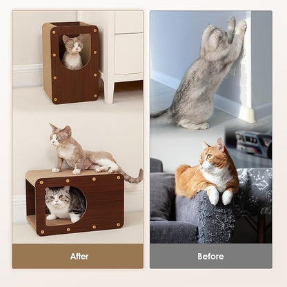 EHEYCIGA Cardboard Cat Scratcher House, 17-Inch Corrugated Cat Scratcher - Image 3
