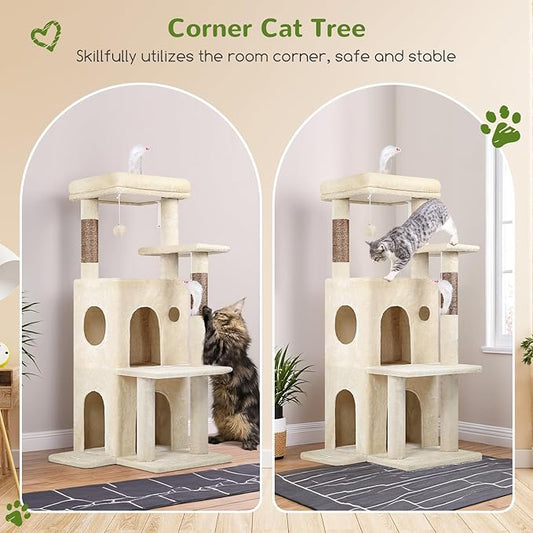 Globlazer Cat Tree Tower for Indoor Cats, 50-inch Adult Cat Tree House for - Image 2