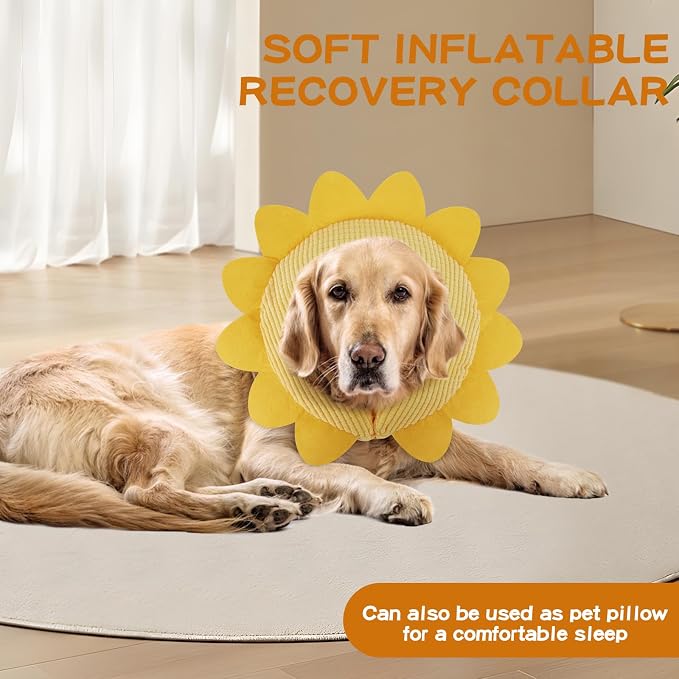 IEUUMLER Inflatable Recovery Dog Collar, Protective Donut Cone, Adjustable Soft - Image 8