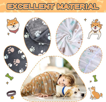 Rezutan Dog Blanket for Large Dogs, Upgraded 3 Pack Dog Cat Flannel Blankets - Image 3
