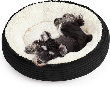 Love's cabin Round Donut Cat and Dog Cushion Bed, 25in Pet Bed by Lovescabin