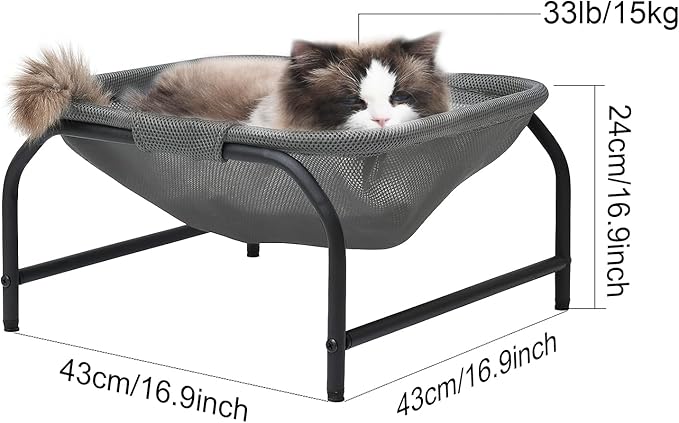 Cat Bed Cat Hammock Dog Bed Pet Square Hammock Bed Free-Standing Kitty Sleeping - Image 4