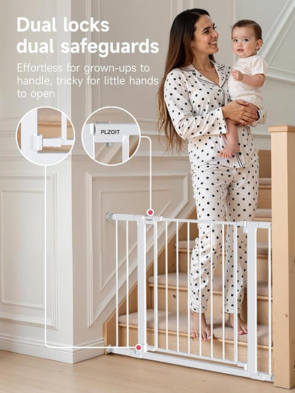 29.5-40.5" Baby Gate for Stairs, Dog Gate for Doorways, Walk Thru Auto Close - Image 2