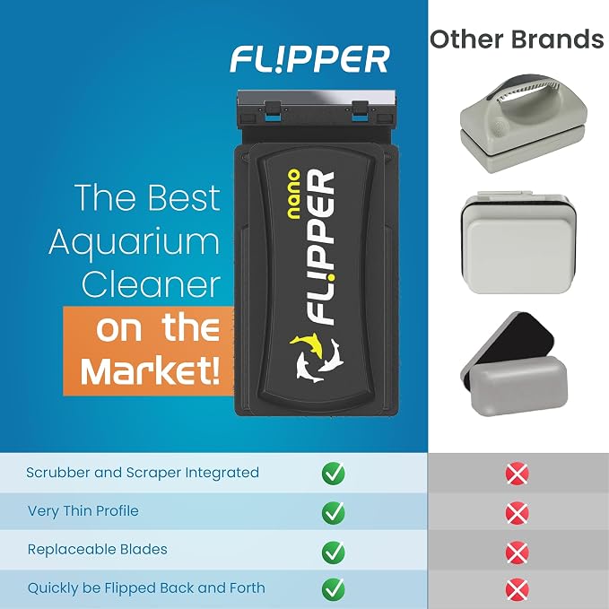 FLIPPER Nano Magnetic Aquarium Cleaner, 2 in 1 Flip Scrubber and Scraper - Image 8