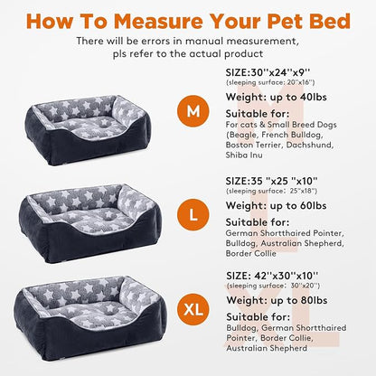 GASUR Large Dog Bed, Rectangle Washable Pet Beds, Orthopedic Dog Sofa Bed - Image 6