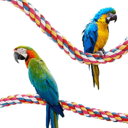 Bird Rope Perches, Parrot Toys 41 inches Rope Bungee Bird Toy - Image 7