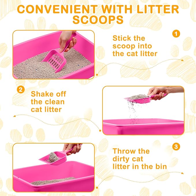 Amyhill 10 Pcs Open Cat Litter Box Kitten Litter Pan - Image 5