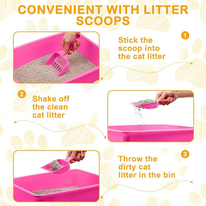 Amyhill 10 Pcs Open Cat Litter Box Kitten Litter Pan - Image 5