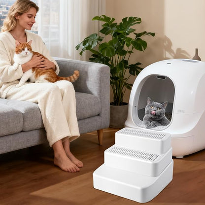 Adjustable 3 Steps Litter Box Ramp, Litter Box Step - Image 7