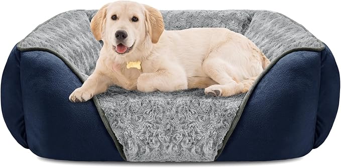 INVENHO Large Dog Bed Rectangle Washable Orthopedic Soft Calming Sleeping by INVENHO