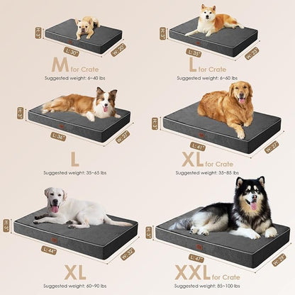 EHEYCIGA Waterproof Dog Bed Orthopedic 36"x27", Memory Foam Pet Bed - Image 3