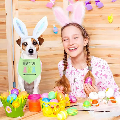Easter Dog Bandana, 2 Pack Adjustable Holiday Party Pets Easter Egg Rabbit - Image 6