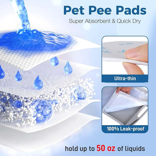 Cat Pads Refills 16.9 x 11.4 inches 100 Count Super Absorbent Pee Pads - Image 2
