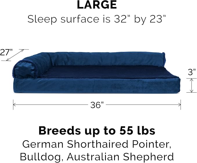 Furhaven Orthopedic Dog Bed for Large/Medium Dogs w/ Removable Bolsters & - Image 2