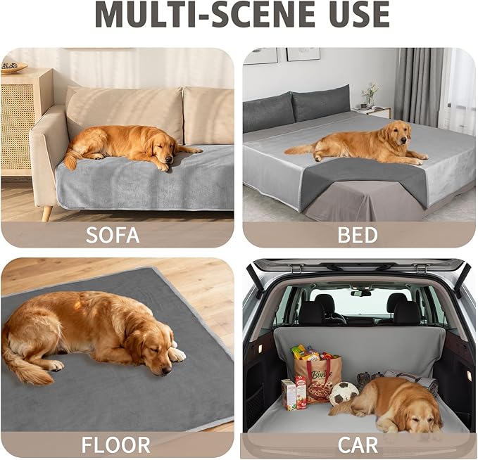 Ameritex Pet Bed Blanket Reversible 100% Waterproof Velvet Super Soft - Image 2
