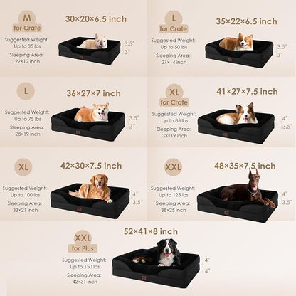 EHEYCIGA Orthopedic Dog Bed for Large Sized Dog, Waterproof Liner & Washable - Image 5