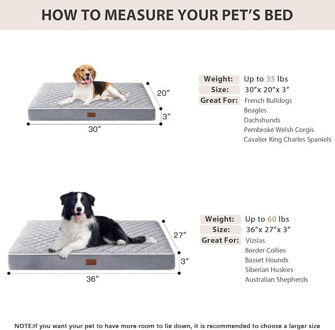 WNPETHOME Orthopedic Dog Bed Medium Size Dog, Waterproof Medium Dogs Bed - Image 6