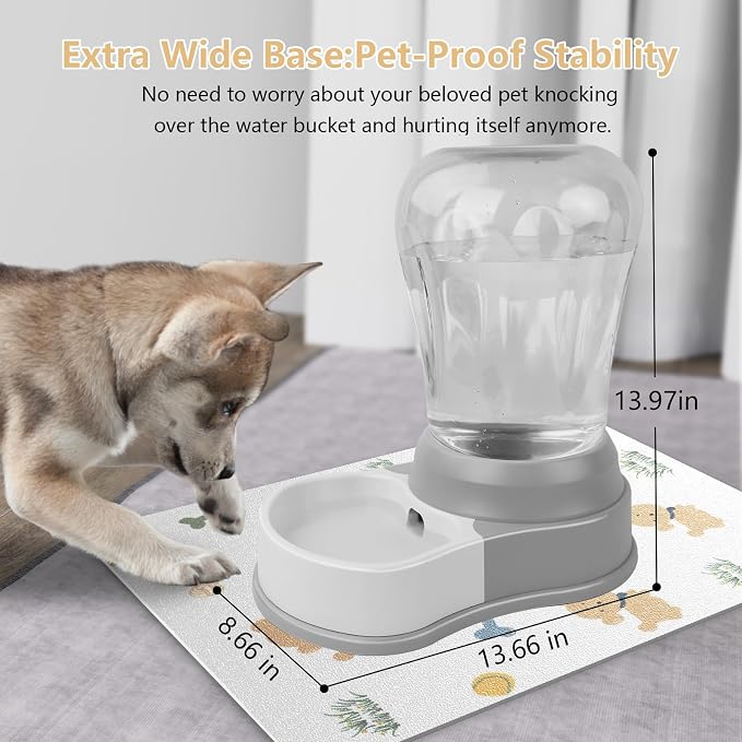 1.6 Gallon Automatic Dog Water Dispenser, Premium Large Capacity Gravity Pet - Image 3