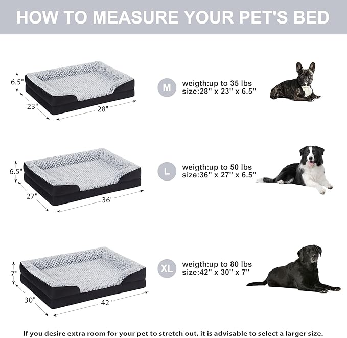Orthopedic Dog Bed for Medium Dogs, Egg Crate Foam Bed for Medium Dogs - Image 4