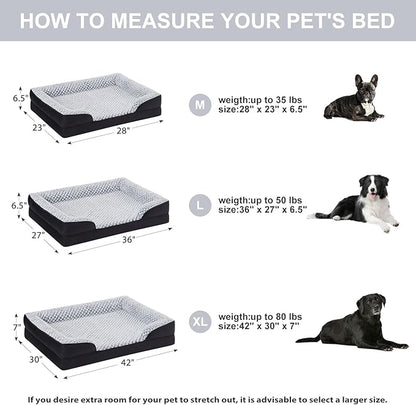 Orthopedic Dog Bed for Medium Dogs, Egg Crate Foam Bed for Medium Dogs - Image 4