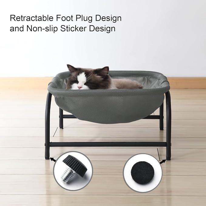 Cat Bed Cat Hammock Dog Bed Pet Square Hammock Bed Free-Standing Kitty Sleeping - Image 5