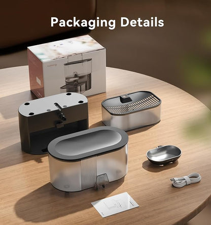 Wireless Cat Water Fountain No Filters, Wastewater Separation, FEELNEEDY - Image 9