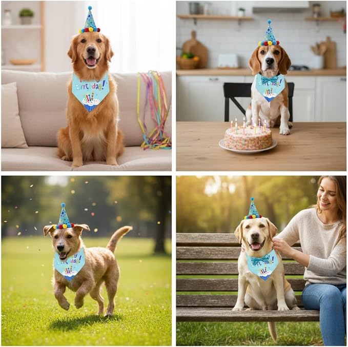 Pet Birthday Party Set with Hat and Bandana - Image 8